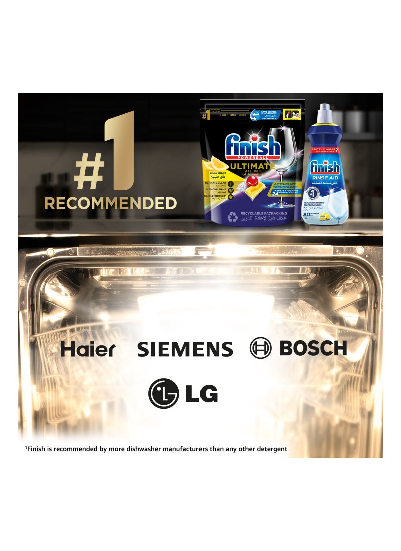 Finish Powerball Ultimate All in One Dishwasher Tablets Lemon Sparkle Scent 48 Tabs - Image 5